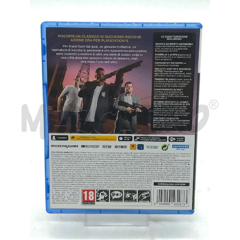 VIDEO GIOCO SONY PS5 GRAND THEFT AUTO FIVE V | Mercatino dell'Usato Moncalieri bengasi 2
