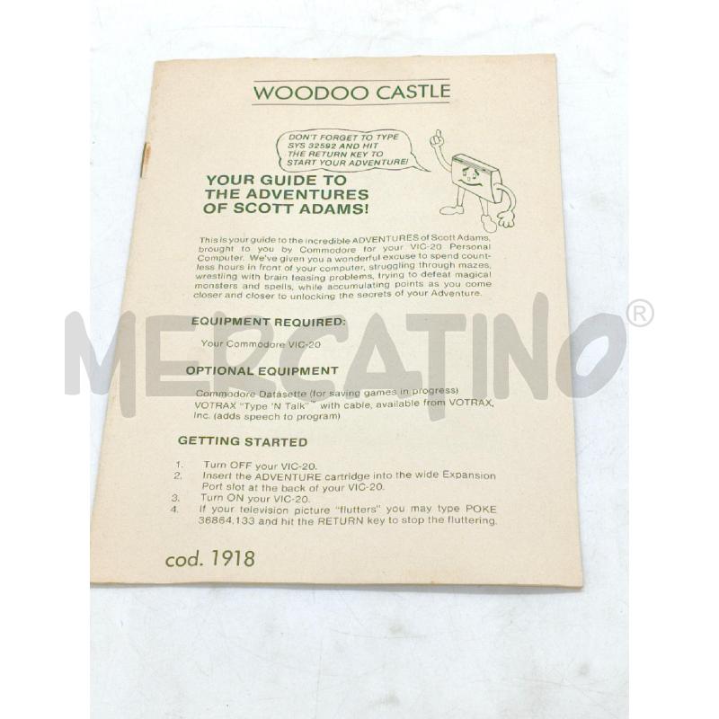 VIDEO GIOCO VIC 20 CARTDRIDGE WOODOO CASTLE | Mercatino dell'Usato Moncalieri bengasi 3