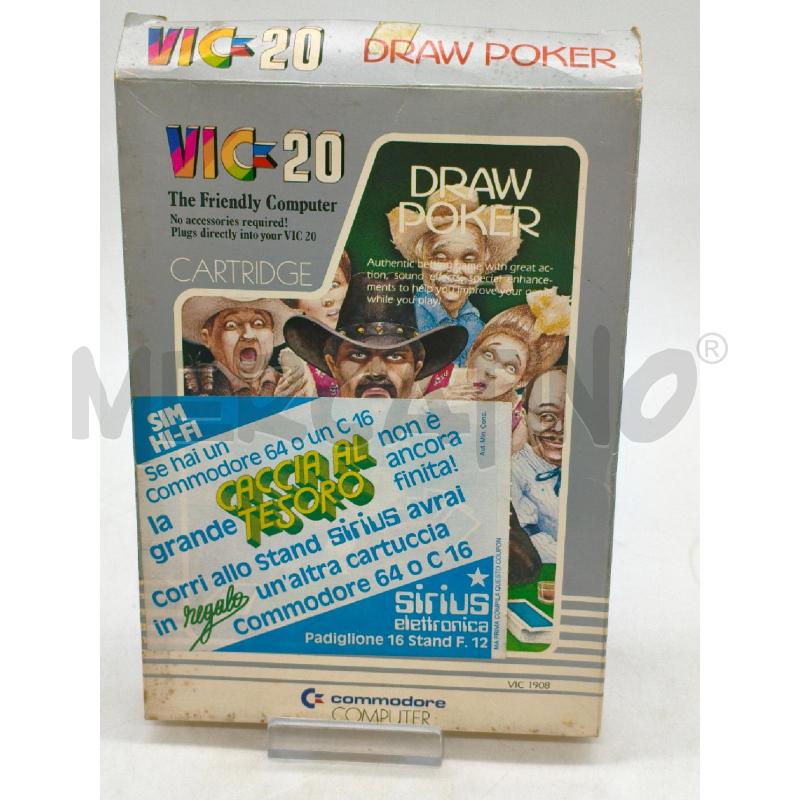 VIDEO GIOCO VIC 20 CARTRIDGE DRAW POKER  | Mercatino dell'Usato Moncalieri bengasi 1
