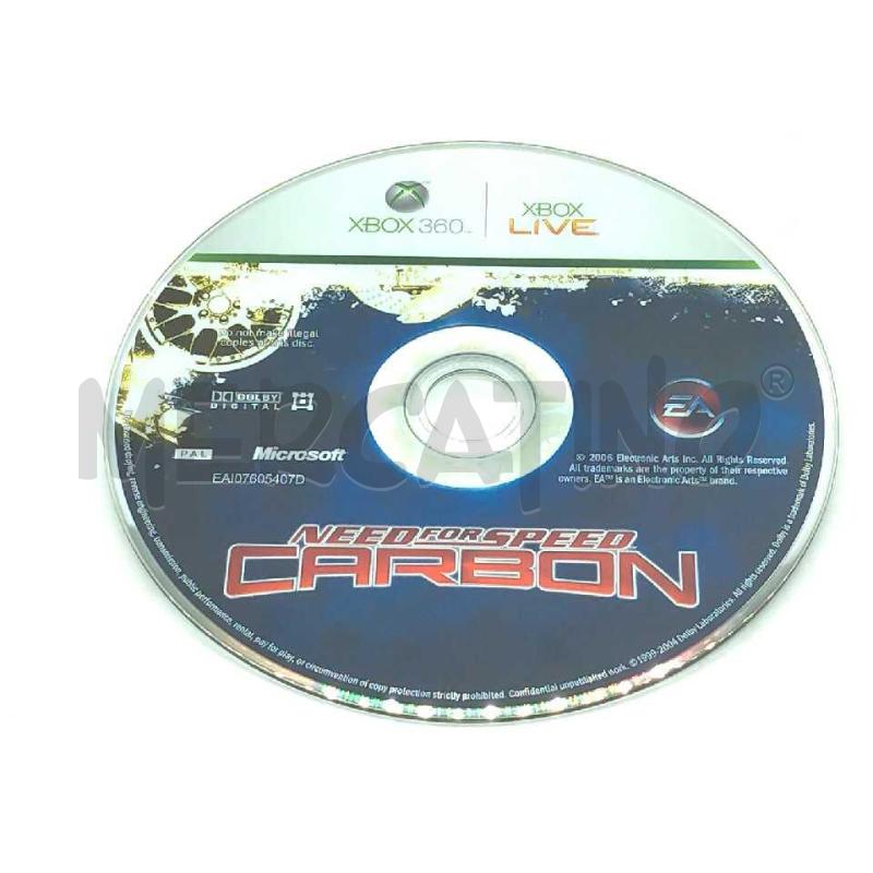 VIDEO GIOCO XBOX 360 NEED FOR SPEED CARBON | Mercatino dell'Usato Moncalieri bengasi 5