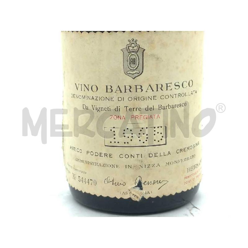 VINO BARBARESCO CONTI DELLA CREMOSINO 1965 | Mercatino dell'Usato Moncalieri bengasi 2