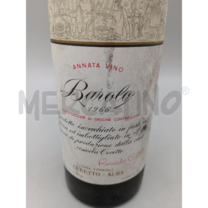 VINO BAROLO RICCARDO CERETTO 1966  | Mercatino dell'Usato Moncalieri bengasi 2
