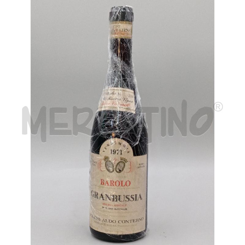 VINO BAROL GRANBUSSIA ALDO CONTERNO RISERVA SPECIALE 1971 | Mercatino dell'Usato Moncalieri bengasi 1