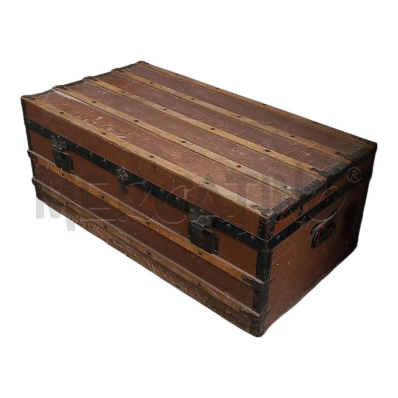 BAULE 101X55X40 LEGNO SCUROI *FIETTA* | Mercatino dell'Usato Frossasco 1