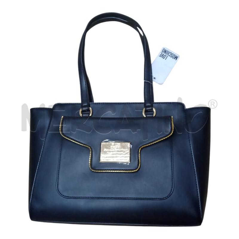 BORSA DONNA 2MAN NERA MOSCHINO CALF PU NERA | Mercatino dell'Usato Frossasco 1