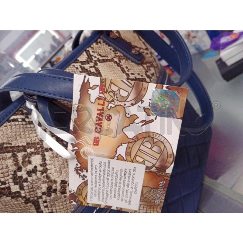 BORSA DONNA 2MAN+TRAC FANT BLU BCAVALLI | Mercatino dell'Usato Frossasco 3