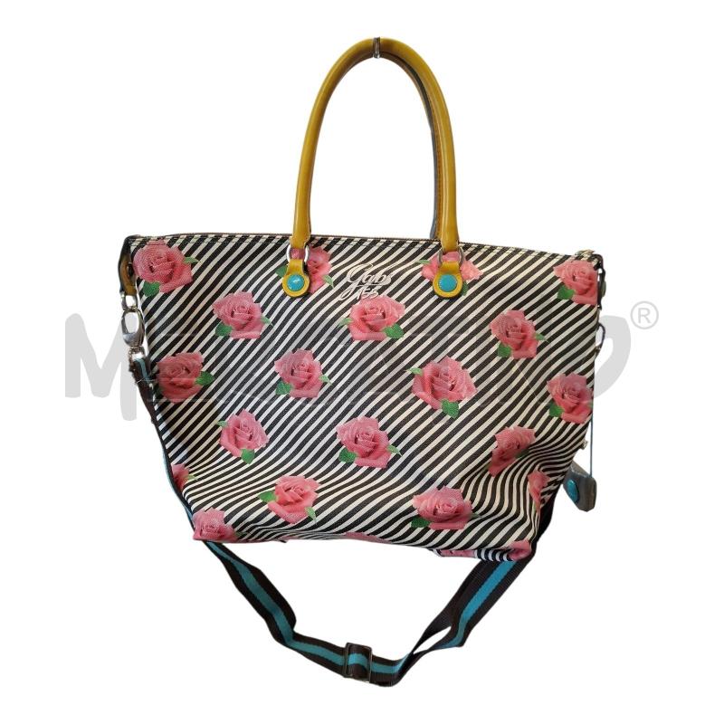 BORSA DONNA FANT RIGHE/ROSE GABS 40X30X18 | Mercatino dell'Usato Frossasco 1