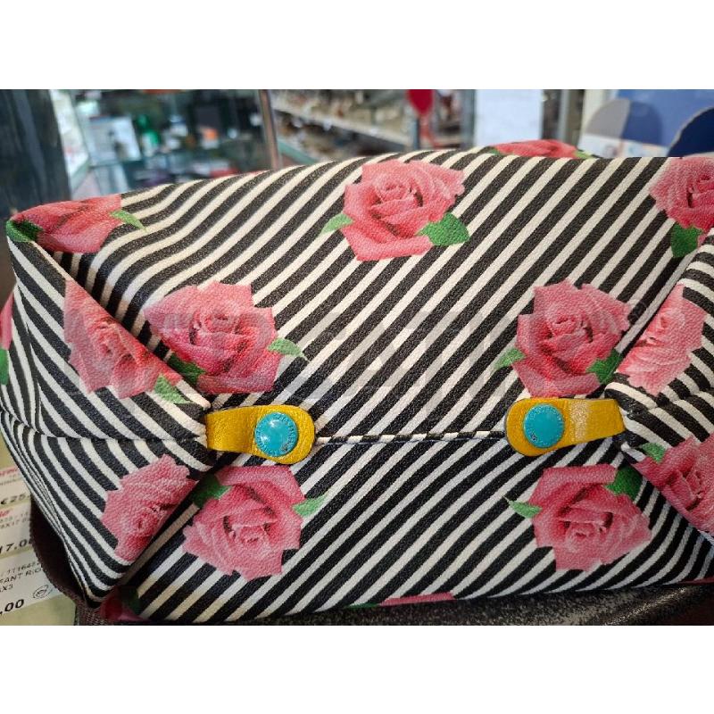 BORSA DONNA FANT RIGHE/ROSE GABS 40X30X18 | Mercatino dell'Usato Frossasco 2