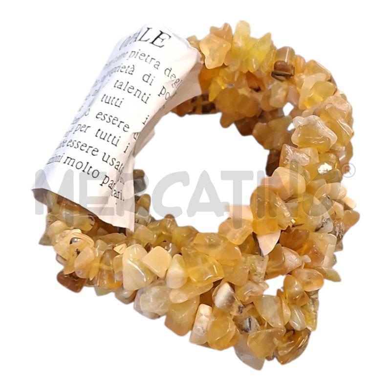 BRACCIALE ELASTICO PIETRA GIALLO OPALE | Mercatino dell'Usato Frossasco 1