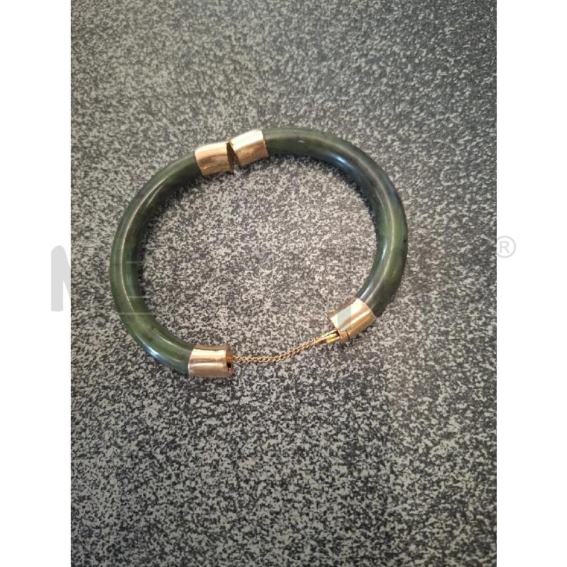 BRACCIALE RIGIDO PIETRA VERDE/MET DOR  | Mercatino dell'Usato Frossasco 3