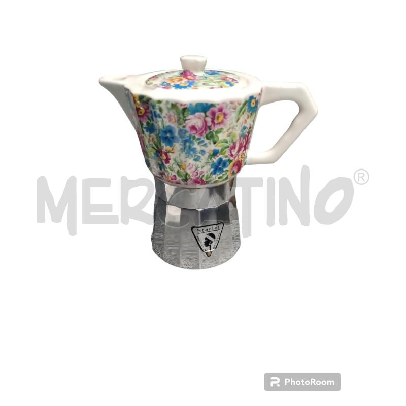 CAFFETTIERA VINTAGE H15 ALL/CER FIORI STARLET | Mercatino dell'Usato Frossasco 1