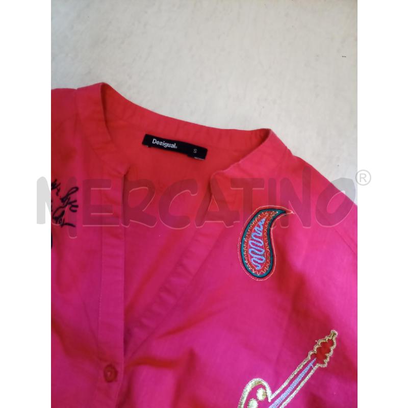 CAMICIA DONNA ROSSA DISEGNI RICAMATI DESIGUAL | Mercatino dell'Usato Frossasco 2