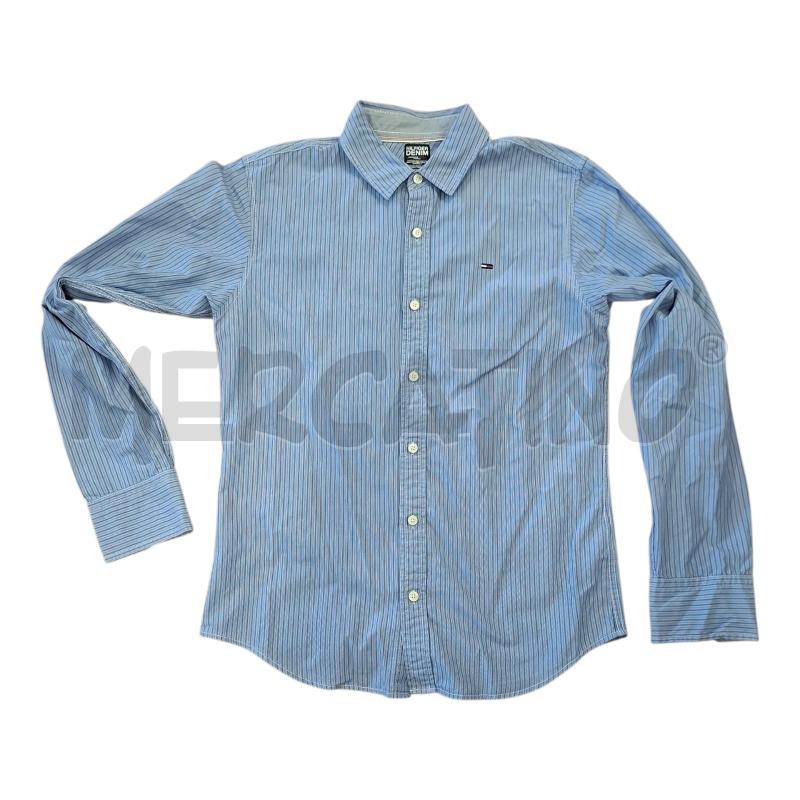 CAMICIA UOMO ML FANT AZZ BLU HILFIGER DENIM TG.S | Mercatino dell'Usato Frossasco 1