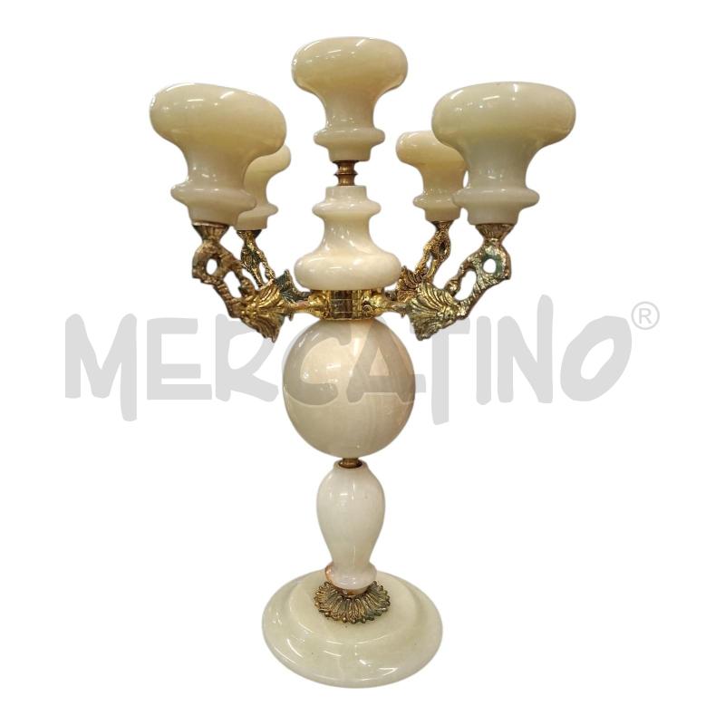 CANDELABRO 4+1P ALABASTRO BCO | Mercatino dell'Usato Frossasco 1