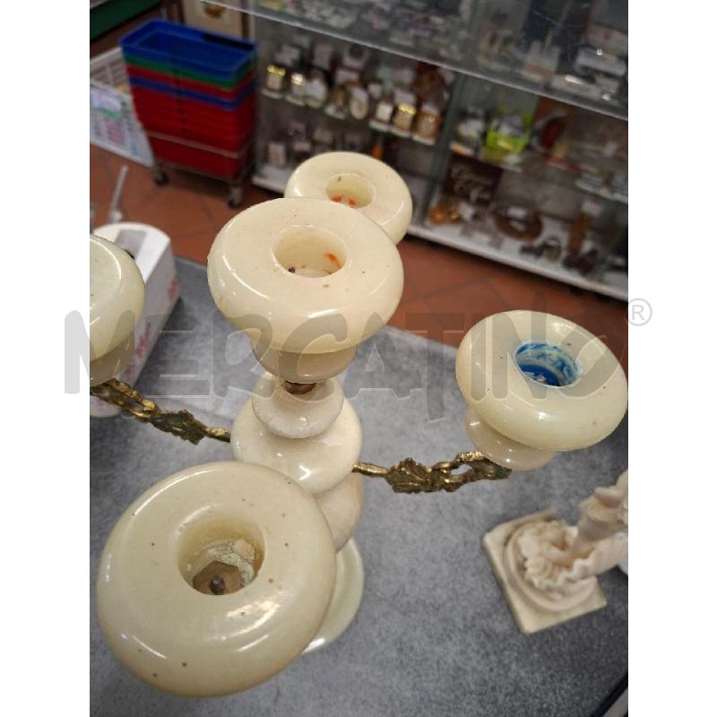 CANDELABRO 4+1P ALABASTRO BCO | Mercatino dell'Usato Frossasco 4