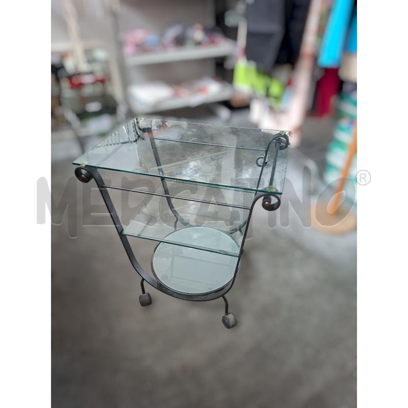 CARRELLO PORTATV 3P FE BATT NERO/VETRO 70X45X72 | Mercatino dell'Usato Frossasco 2