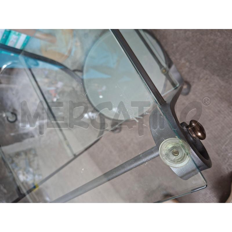 CARRELLO PORTATV 3P FE BATT NERO/VETRO 70X45X72 | Mercatino dell'Usato Frossasco 3