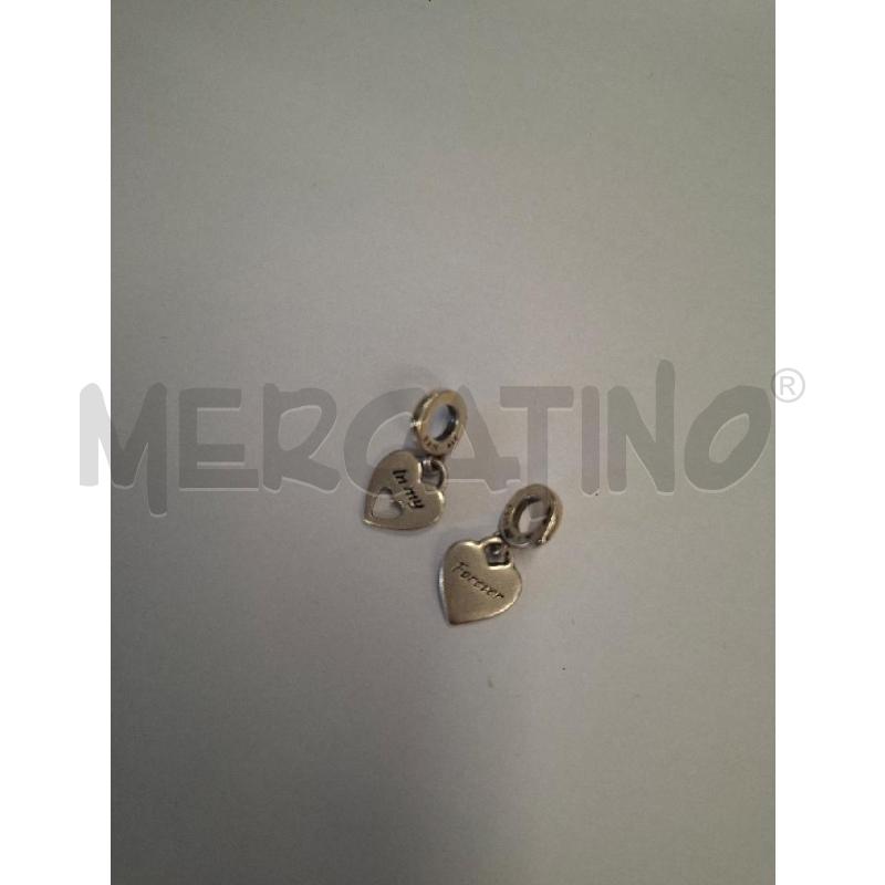 CHARM PANDORA PZ.2 CUORE MOTHER DAUGHTER | Mercatino dell'Usato Frossasco 2