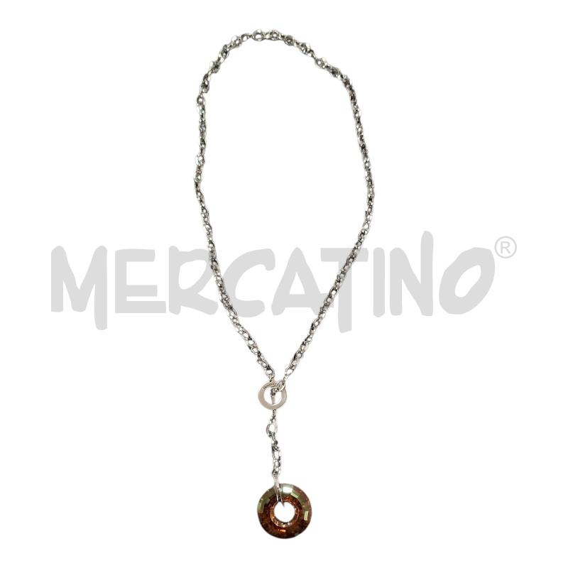 COLLANA CATENA CIONDOLO ARANCIO NOMINATION | Mercatino dell'Usato Frossasco 1