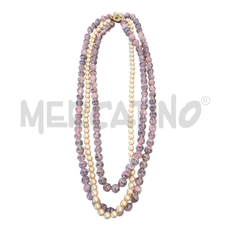COLLANA FILI PIETRE LILLA  | Mercatino dell'Usato Frossasco 1