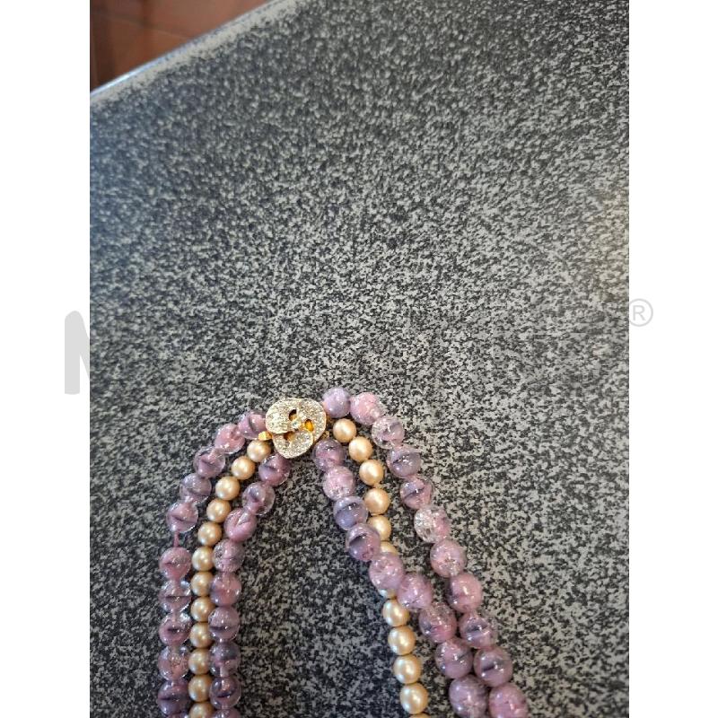 COLLANA FILI PIETRE LILLA  | Mercatino dell'Usato Frossasco 3