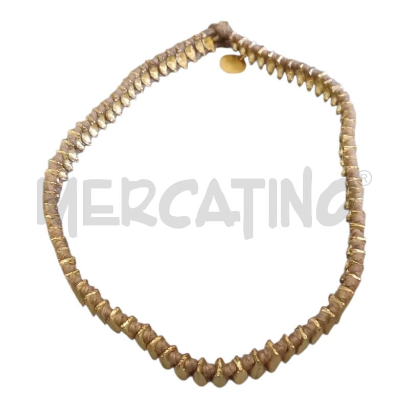 COLLANA HOUSE OF TUHINA DORATA/FILO BEIGE | Mercatino dell'Usato Frossasco 1