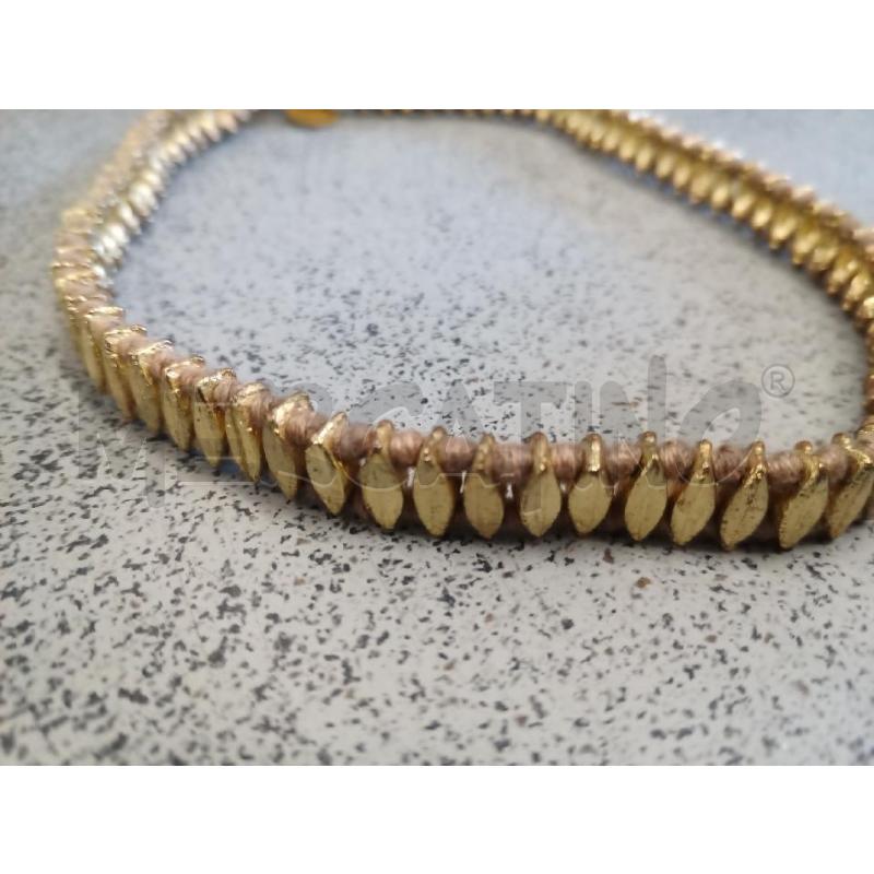 COLLANA HOUSE OF TUHINA DORATA/FILO BEIGE | Mercatino dell'Usato Frossasco 2