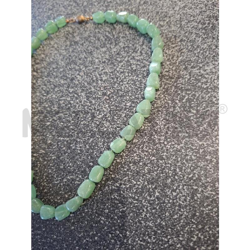 COLLANA PIETRA GIADA VERDE CM.45 | Mercatino dell'Usato Frossasco 2