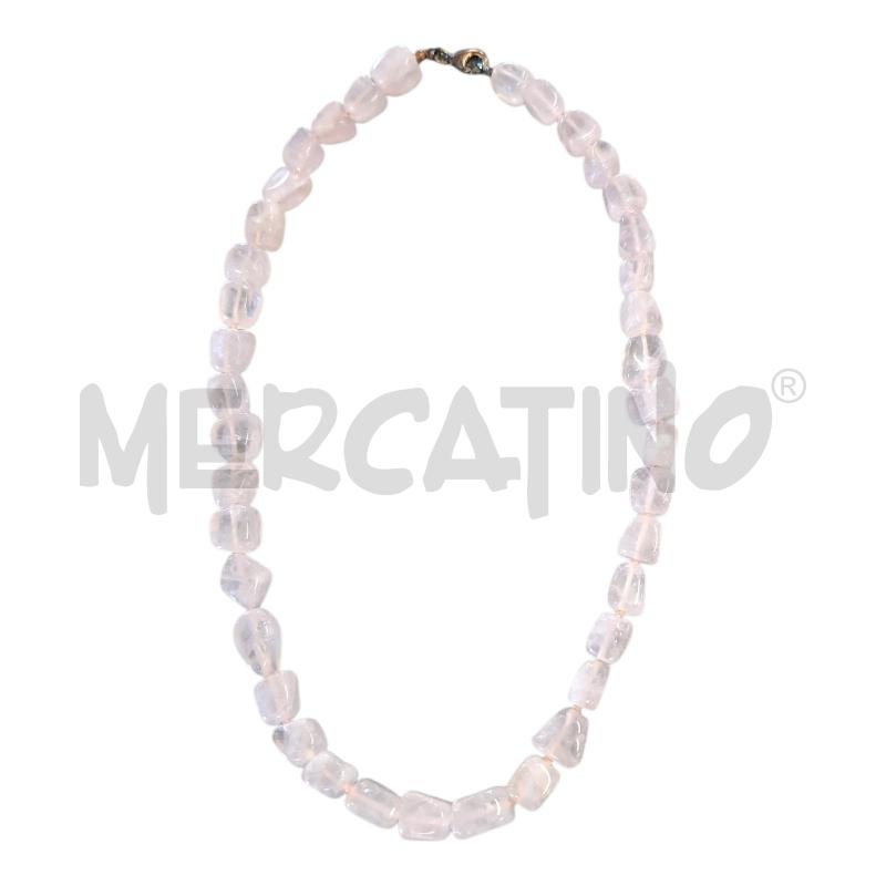 COLLANA PIETRE PICCOLE QUARZO ROSA CM.40 | Mercatino dell'Usato Frossasco 1
