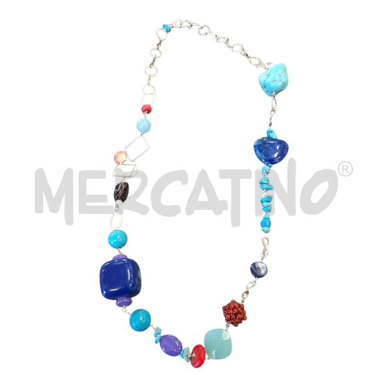 COLLANA PIETRE TURCHESE+PIETRE MISTE | Mercatino dell'Usato Frossasco 1