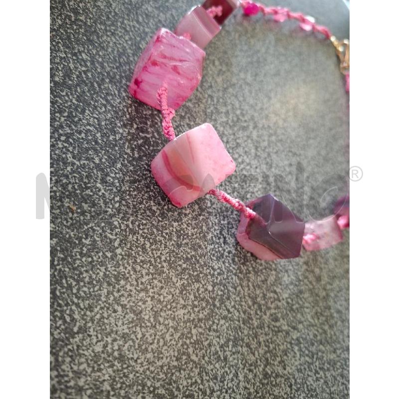 COLLANA QUADRI PIETRE ROSA | Mercatino dell'Usato Frossasco 2
