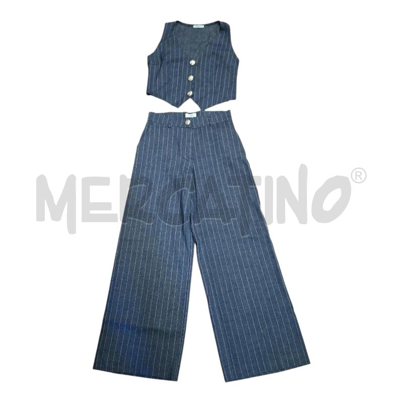 COMPLETO DONNA BLU GESSATO MOTIVI TG.40 | Mercatino dell'Usato Frossasco 1