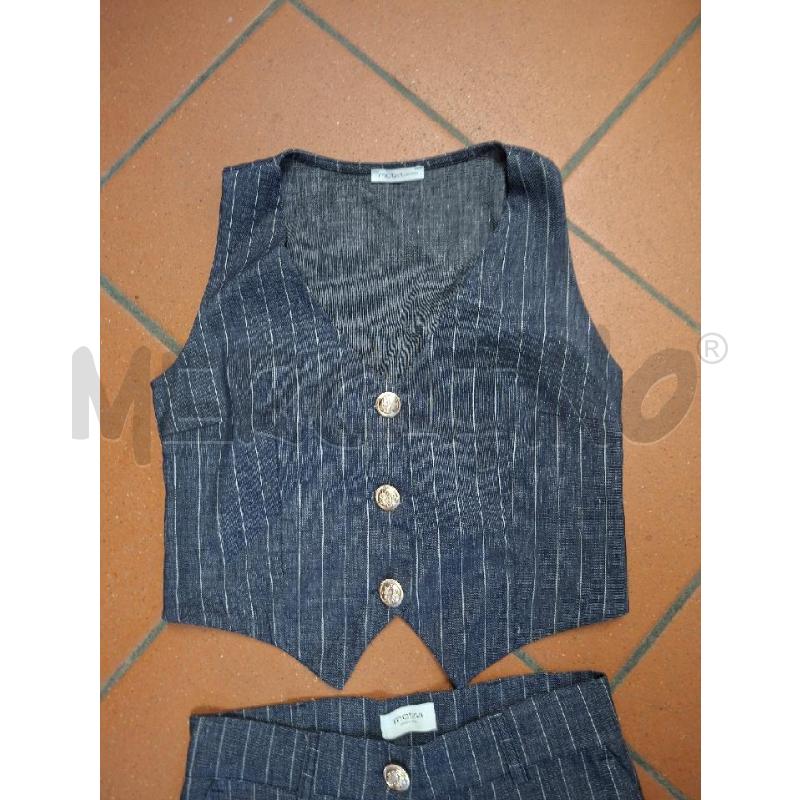 COMPLETO DONNA BLU GESSATO MOTIVI TG.40 | Mercatino dell'Usato Frossasco 3