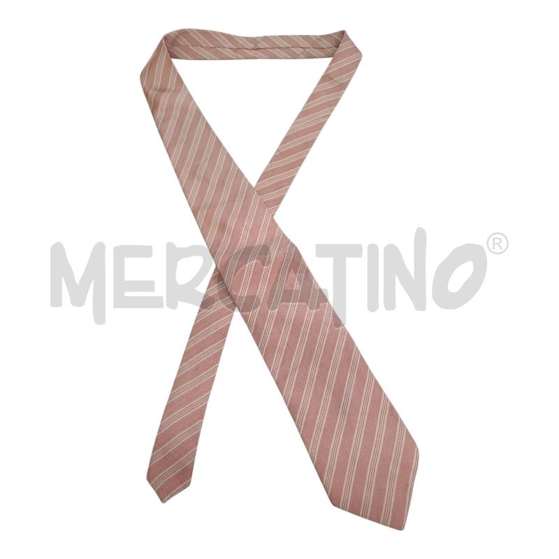 CRAVATTA ROSA RIGHE ERMENEGILDO ZEGNA | Mercatino dell'Usato Frossasco 1