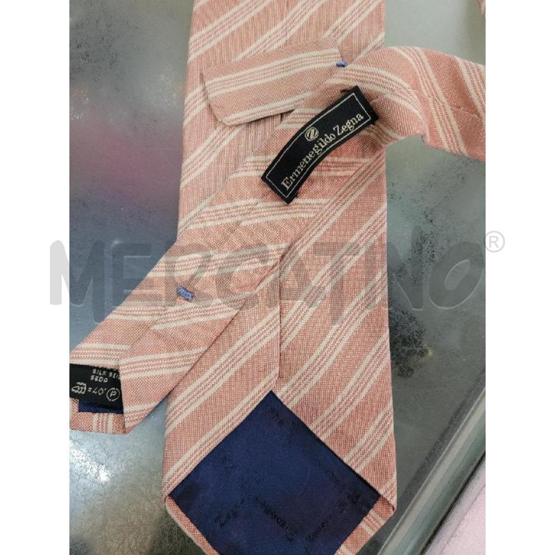 CRAVATTA ROSA RIGHE ERMENEGILDO ZEGNA | Mercatino dell'Usato Frossasco 2