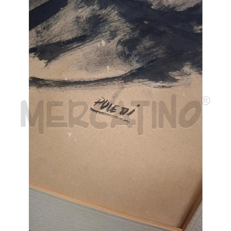 DISEGNO SU CARTA VOLTO 32X42 EDMONDO POLETTI  | Mercatino dell'Usato Frossasco 2