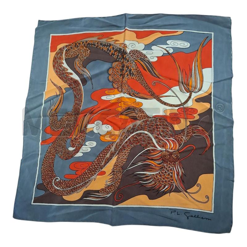 FOULARD/POCHETTE GRI/ROSSO P.L GALLIENI 40X40 | Mercatino dell'Usato Frossasco 1
