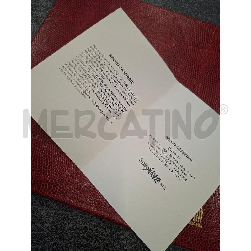 FOULARD B.CASSINARI 90X90 SETA FANT LILLA/ROSA CAVALLO  | Mercatino dell'Usato Frossasco 5