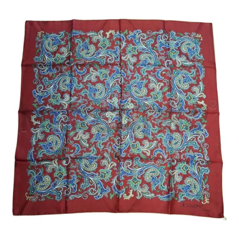 FOULARD CIRIANO ROMA SETA 80X80 FANT ROSSA COL | Mercatino dell'Usato Frossasco 1