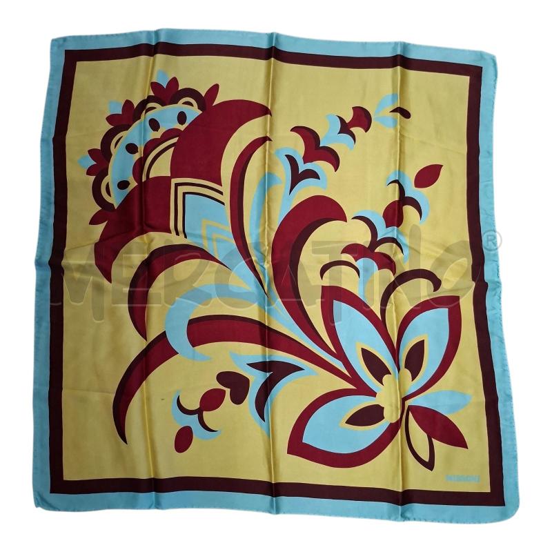 FOULARD FANT.AZZ/BEIGE 66X66 MISSONI  | Mercatino dell'Usato Frossasco 1