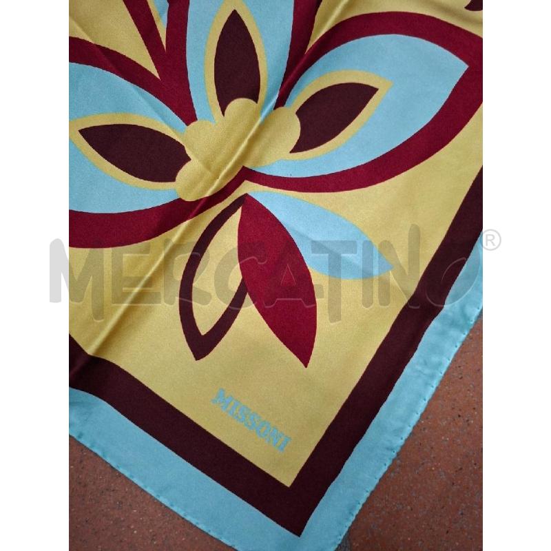 FOULARD FANT.AZZ/BEIGE 66X66 MISSONI  | Mercatino dell'Usato Frossasco 2