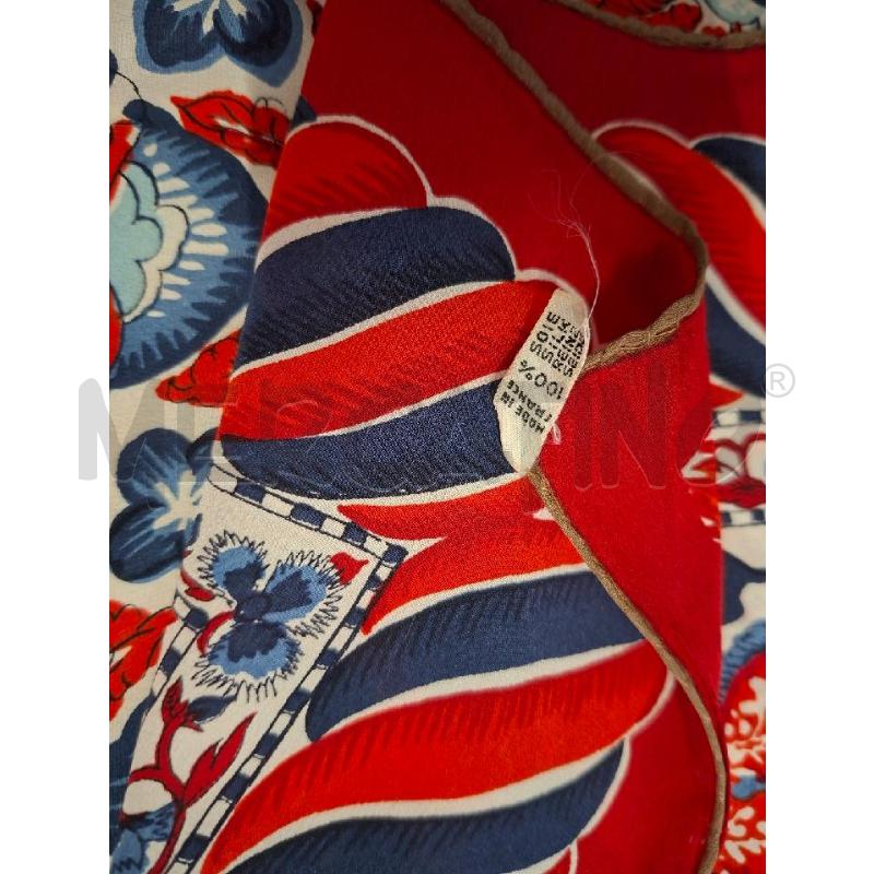 FOULARD FANT.ROSSO/BLU LANVIN 80X80 | Mercatino dell'Usato Frossasco 3