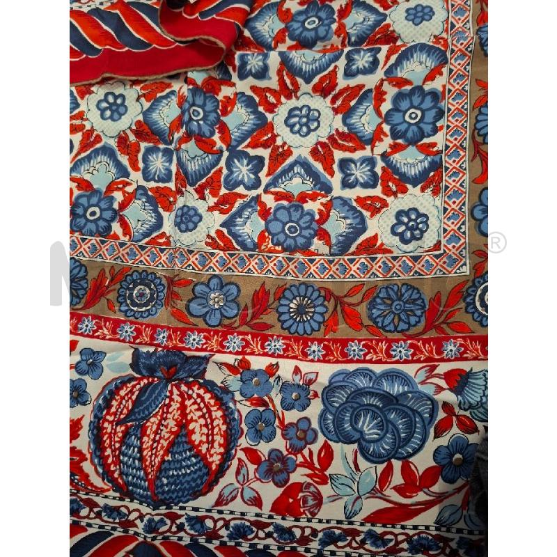 FOULARD FANT.ROSSO/BLU LANVIN 80X80 | Mercatino dell'Usato Frossasco 4