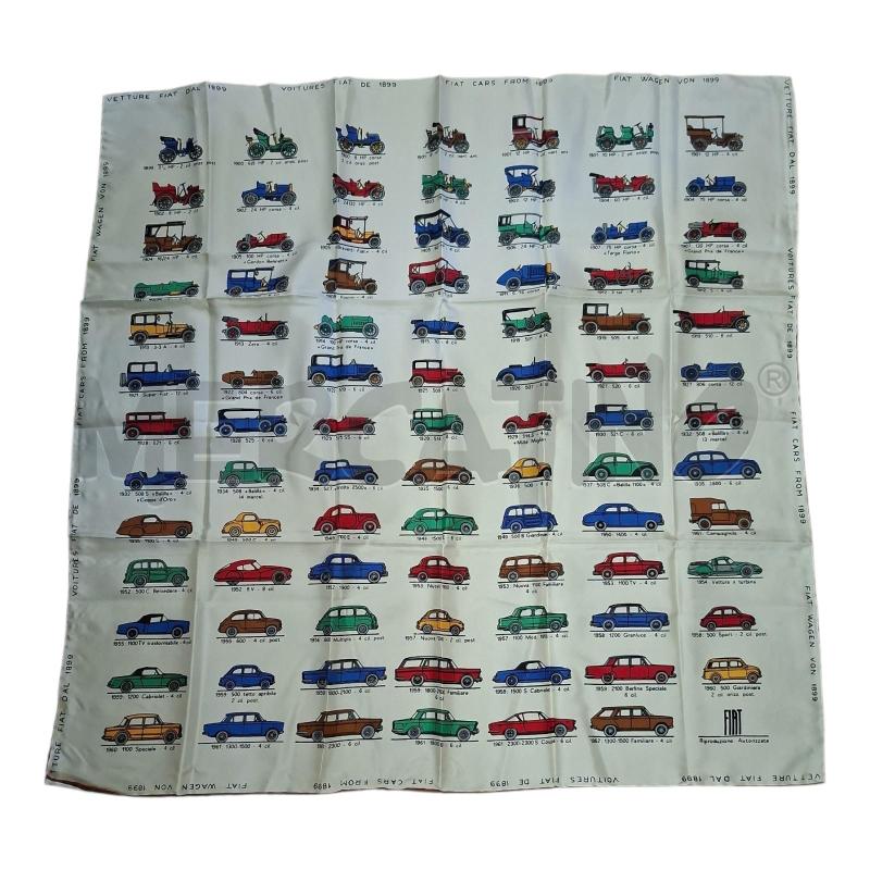 FOULARD FIAT 500 FANT MACCHINE SETA 80X80 | Mercatino dell'Usato Frossasco 1
