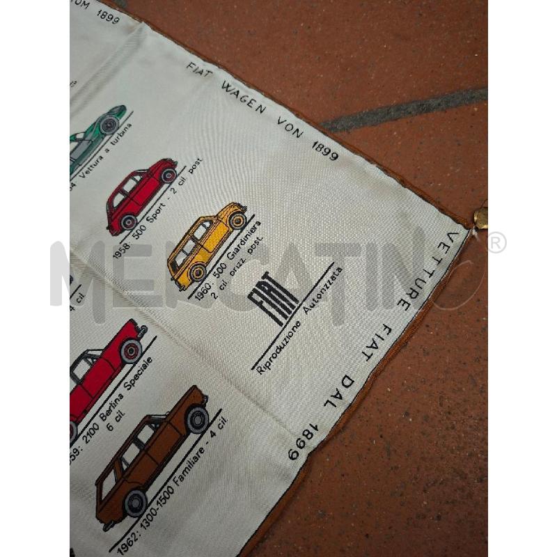 FOULARD FIAT 500 FANT MACCHINE SETA 80X80 | Mercatino dell'Usato Frossasco 2