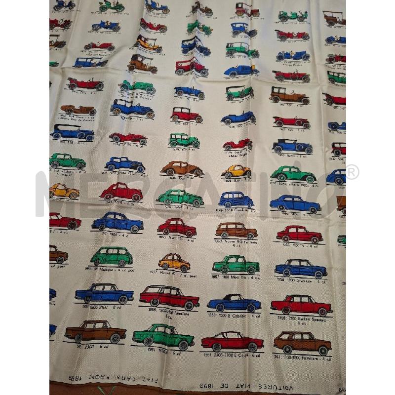 FOULARD FIAT 500 FANT MACCHINE SETA 80X80 | Mercatino dell'Usato Frossasco 3