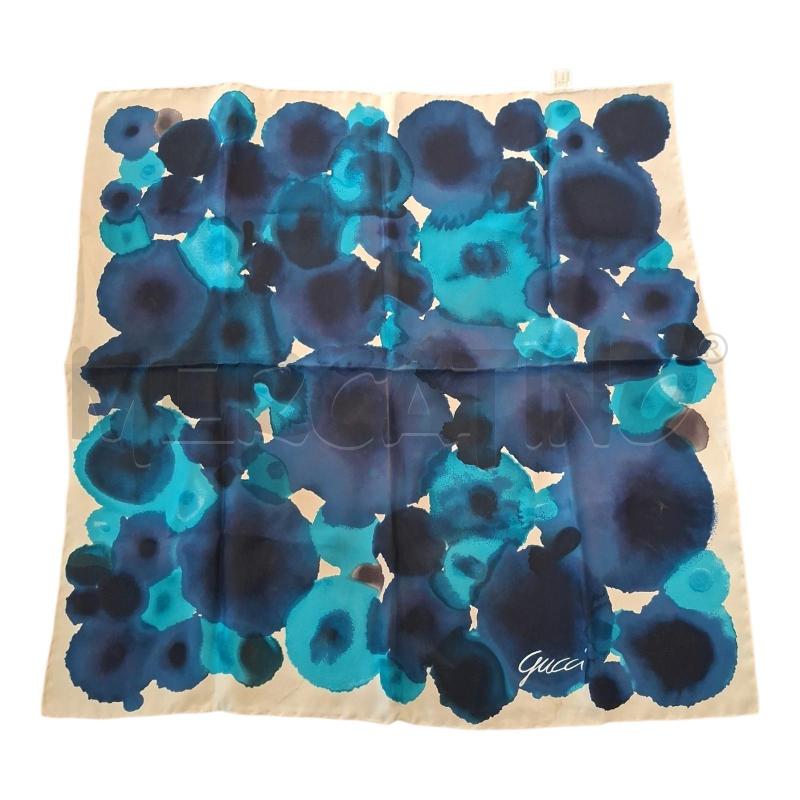 FOULARD GUCCI FIDETTO FANT BLU BCO 45X45 | Mercatino dell'Usato Frossasco 1