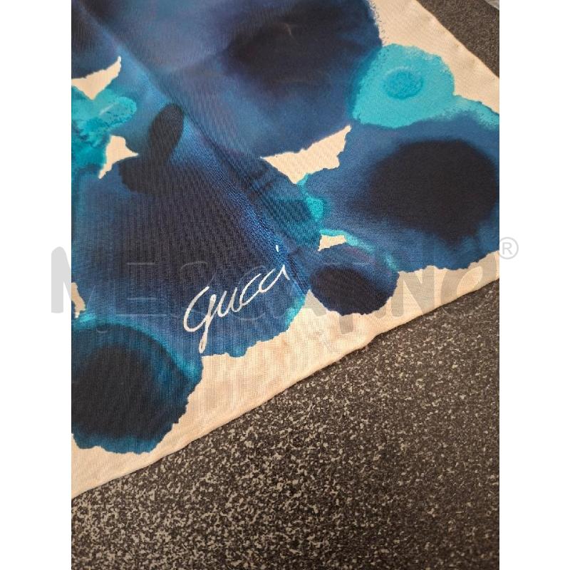 FOULARD GUCCI FIDETTO FANT BLU BCO 45X45 | Mercatino dell'Usato Frossasco 4