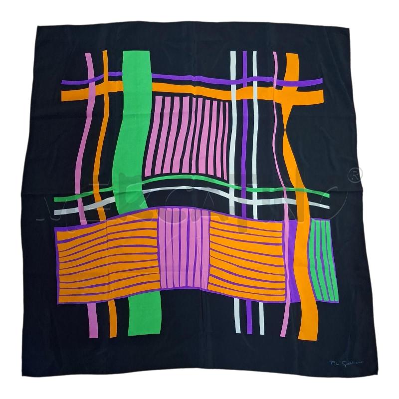 FOULARD NERA/FANT COL P.L GALLIENI 80X80 | Mercatino dell'Usato Frossasco 1
