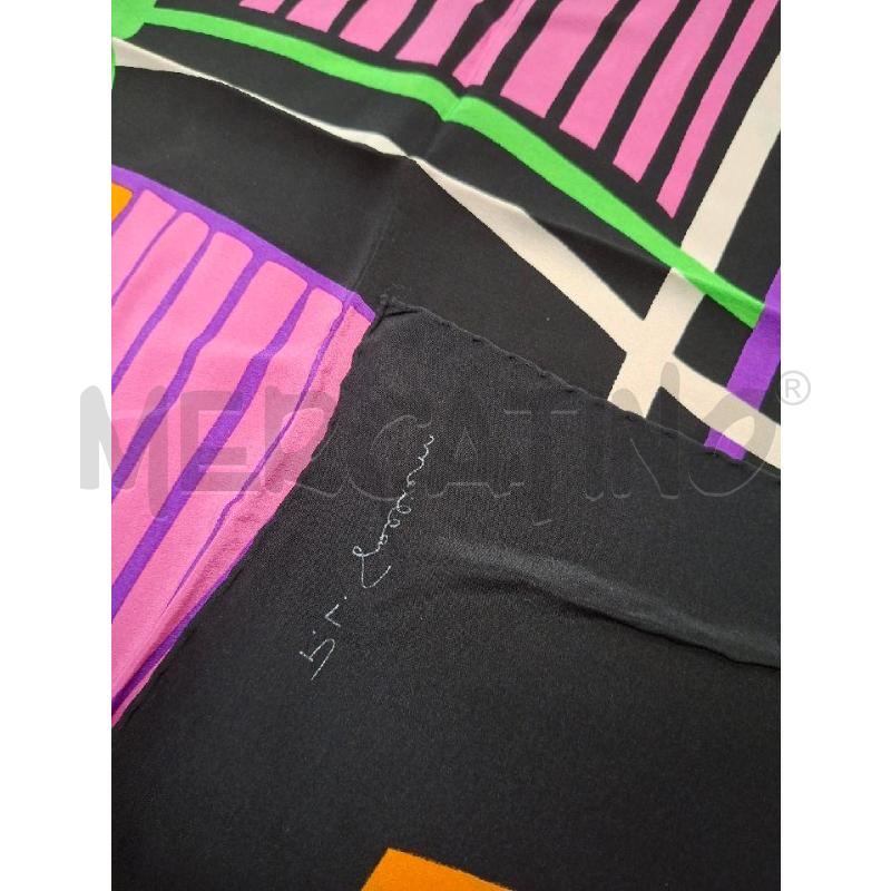 FOULARD NERA/FANT COL P.L GALLIENI 80X80 | Mercatino dell'Usato Frossasco 3